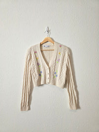 Zara Floral Embroidered Cardigan (S)