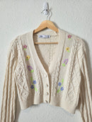 Zara Floral Embroidered Cardigan (S)