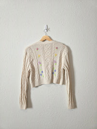 Zara Floral Embroidered Cardigan (S)