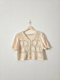 Another Love Floral Crochet Top (M)