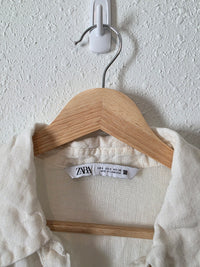 Zara Linen Button Up Shirt (S)