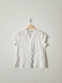Vintage White Floral Top (4)