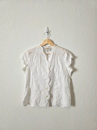 Vintage White Floral Top (4)
