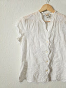 Vintage White Floral Top (4)