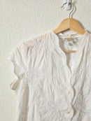 Vintage White Floral Top (4)