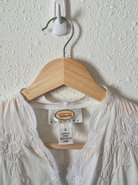Vintage White Floral Top (4)