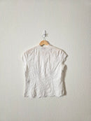 Vintage White Floral Top (4)