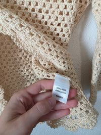 Vintage Crochet Knit Top (M)