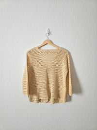 Vintage Crochet Knit Top (M)
