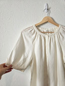Linen Blend Puff Sleeve Top (XL)