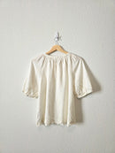 Linen Blend Puff Sleeve Top (XL)