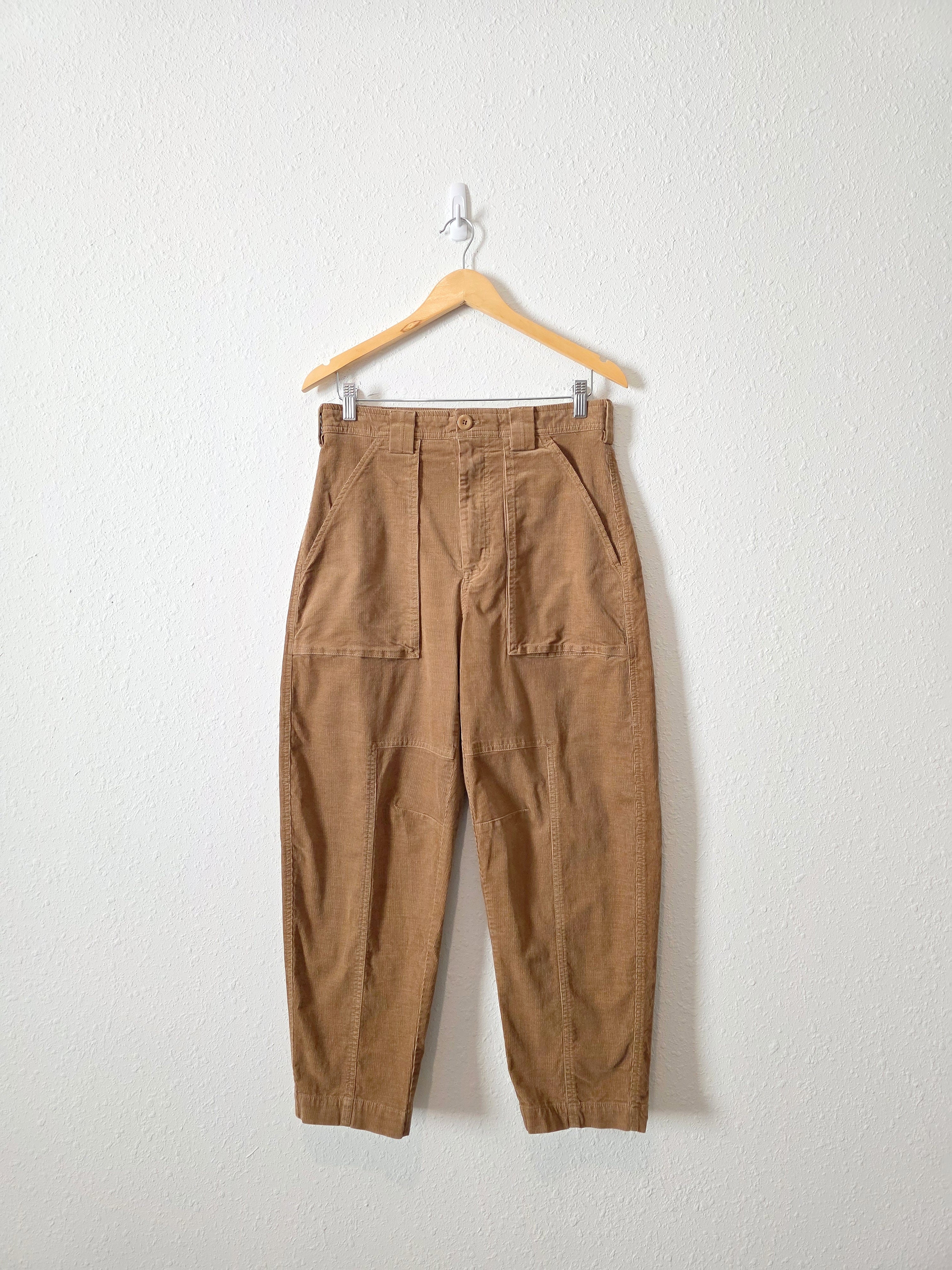 Banana Republic Brown Cord Barrel Pants (8)