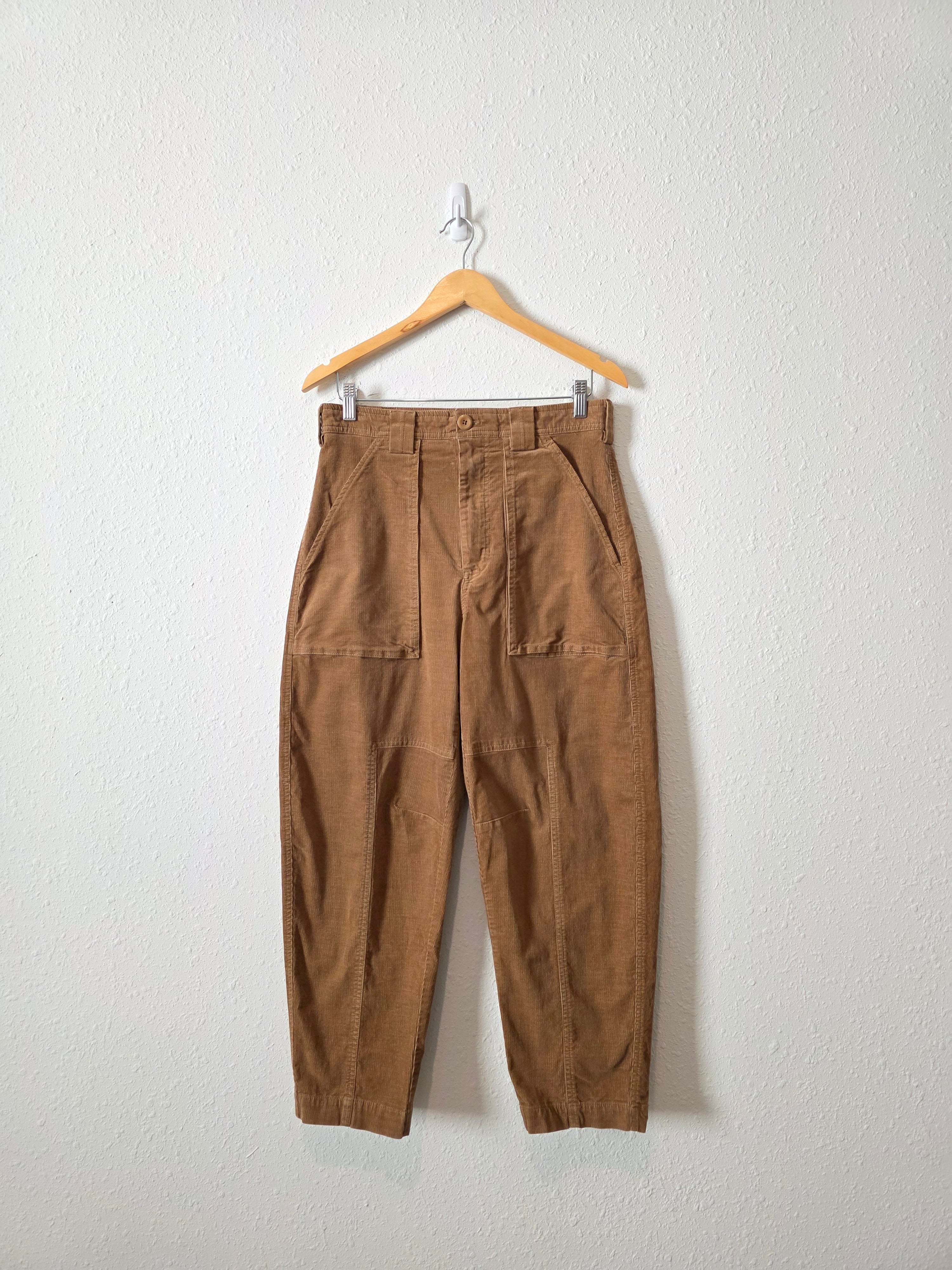 Banana Republic Brown Cord Barrel Pants (8)
