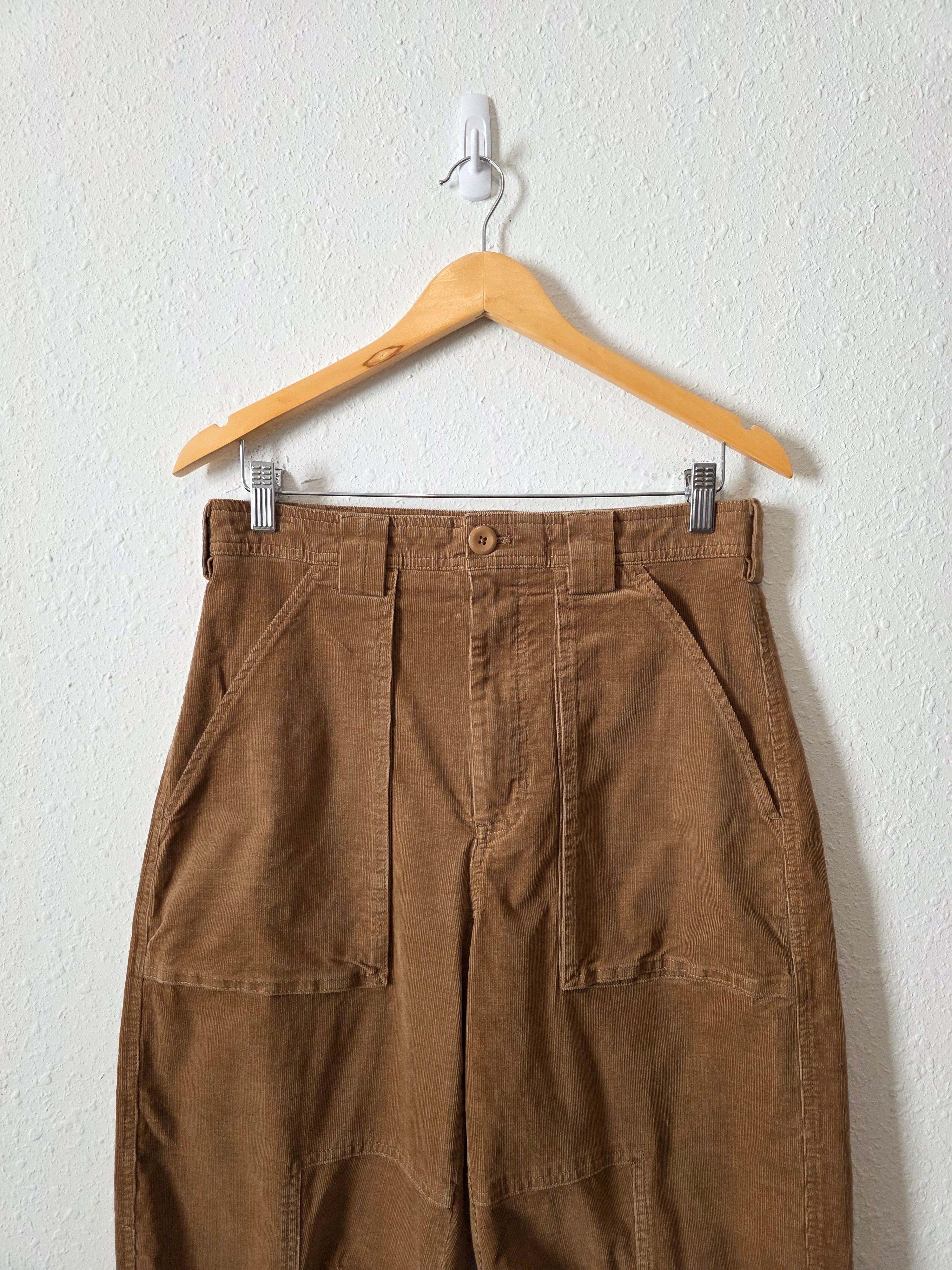 Banana Republic Brown Cord Barrel Pants (8)