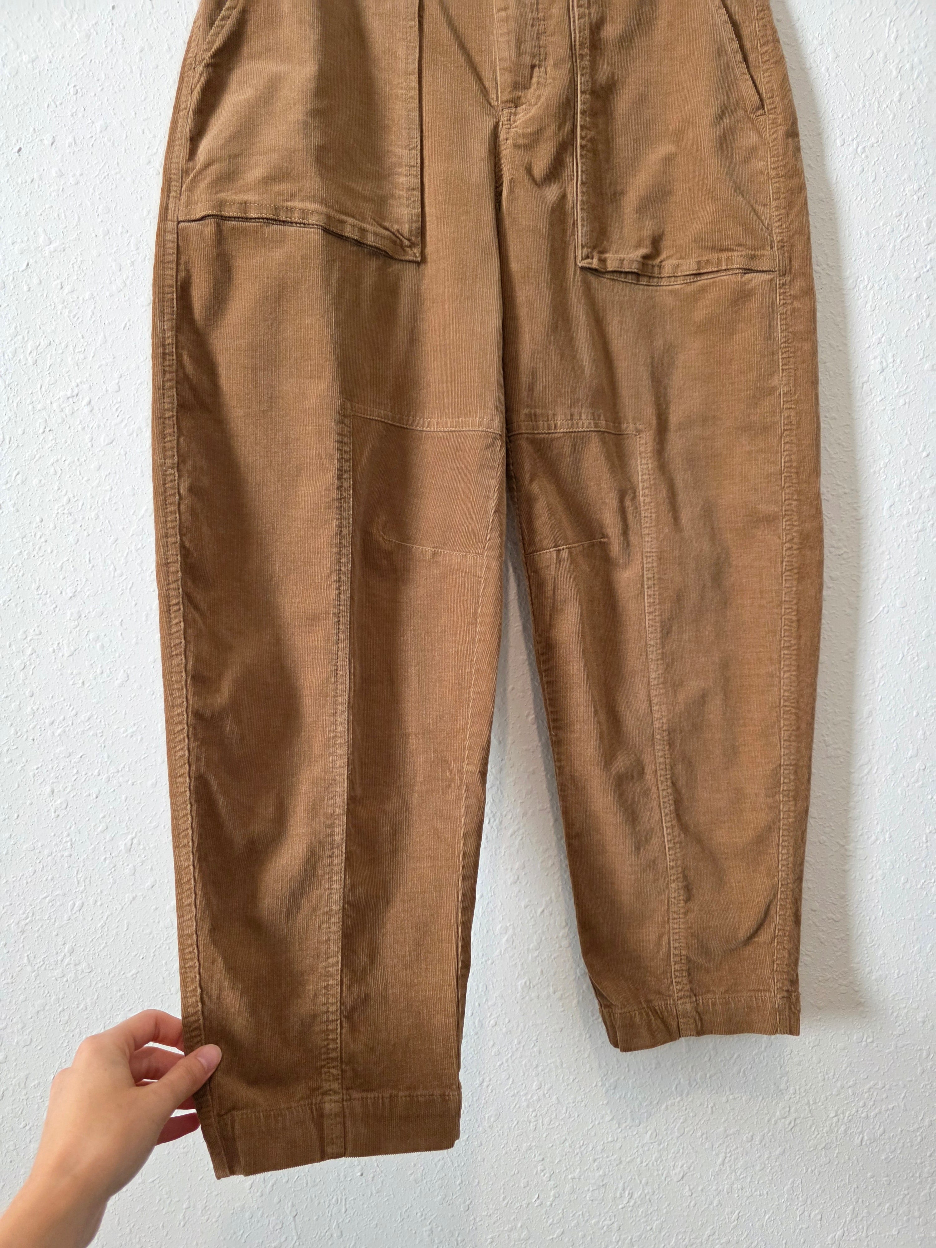Banana Republic Brown Cord Barrel Pants (8)