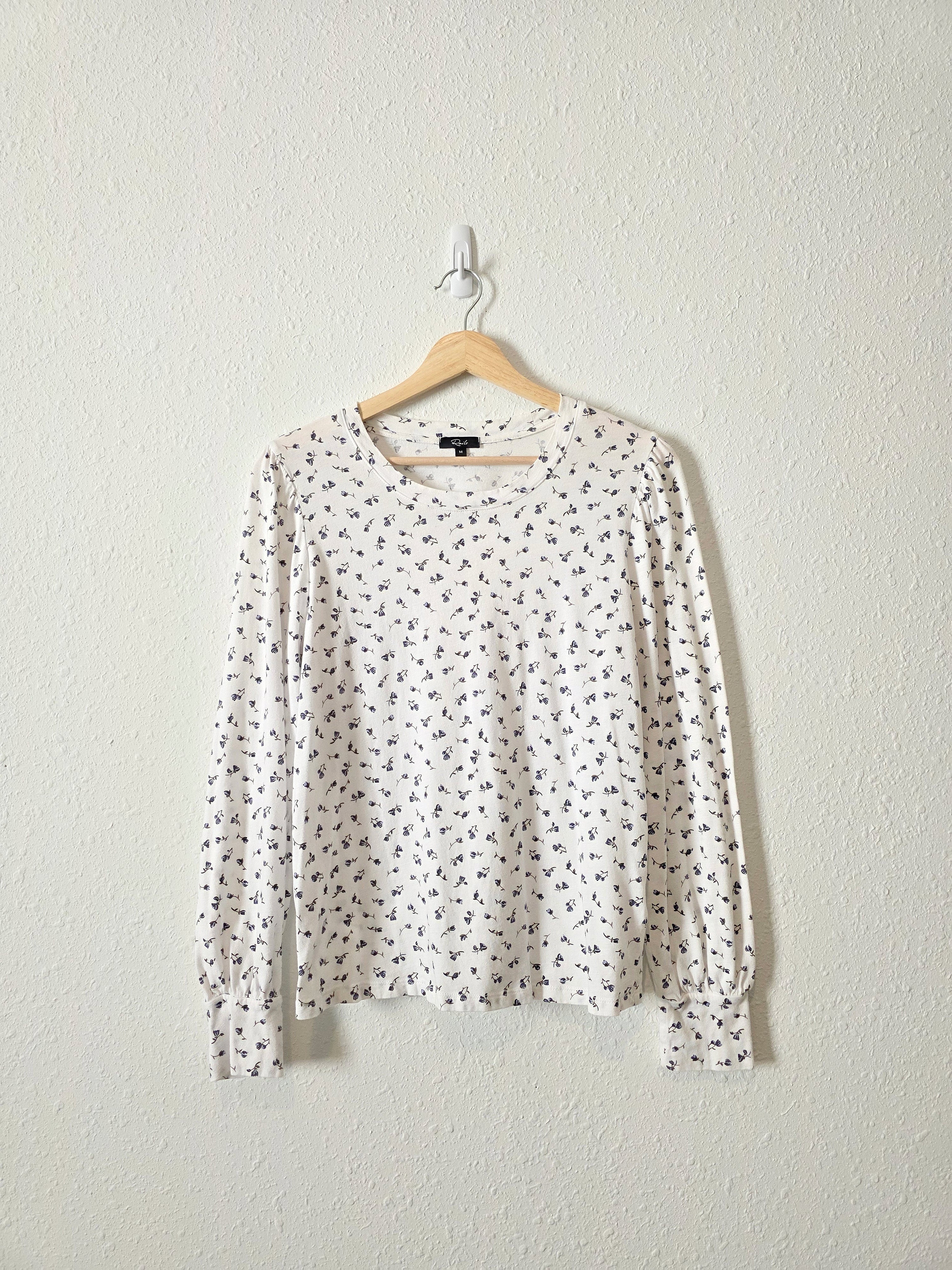 Rails Floral Puff Sleeve Tee (M)