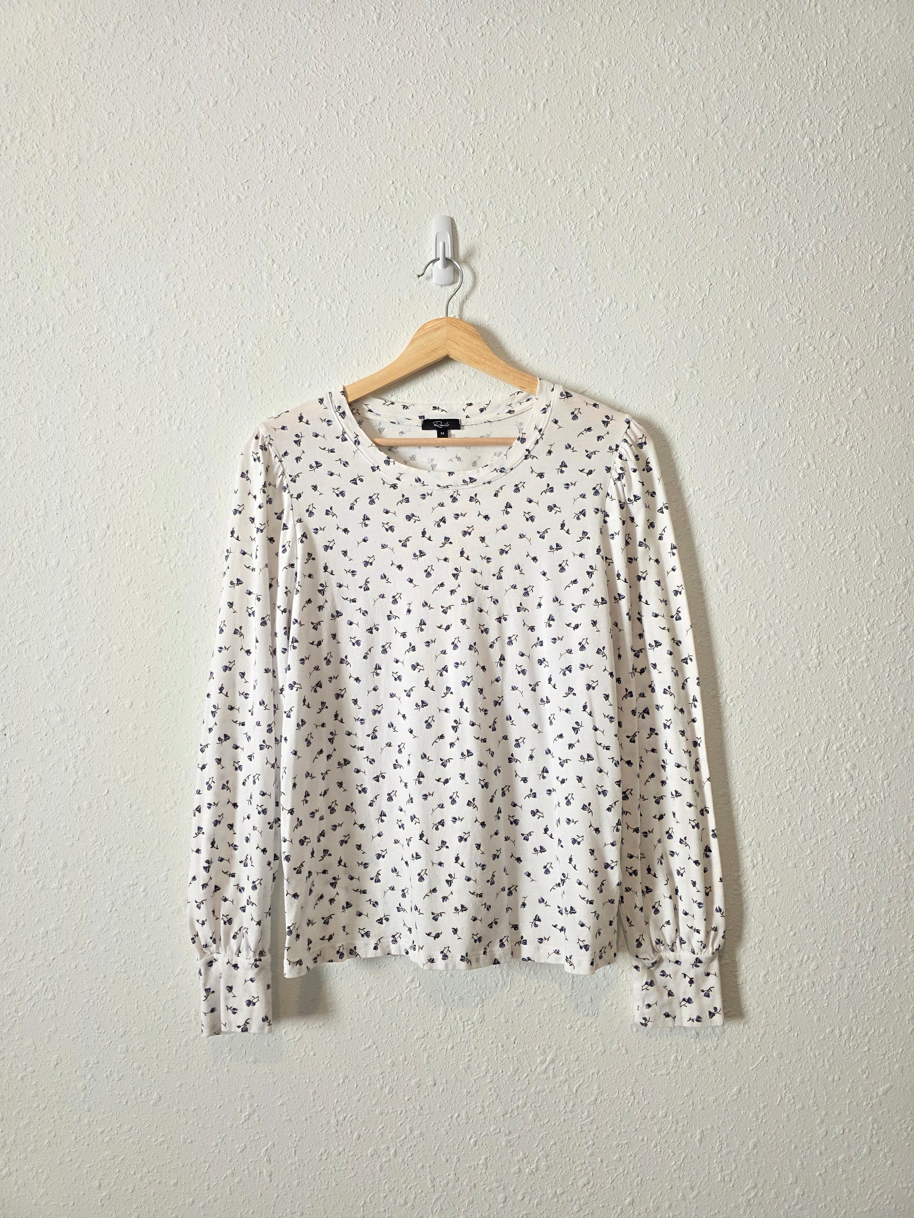 Rails Floral Puff Sleeve Tee (M)