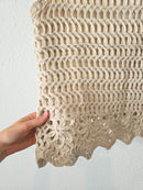 Neutral Crochet Knit Top (M)