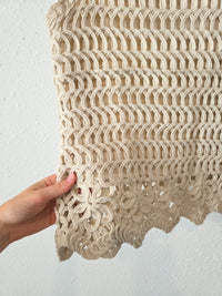 Neutral Crochet Knit Top (M)