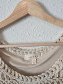 Neutral Crochet Knit Top (M)