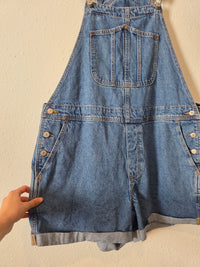 Relaxed Denim Shortalls (XL)