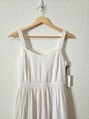 NEW White Tiered Midi Dress (M)