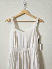 NEW White Tiered Midi Dress (M)