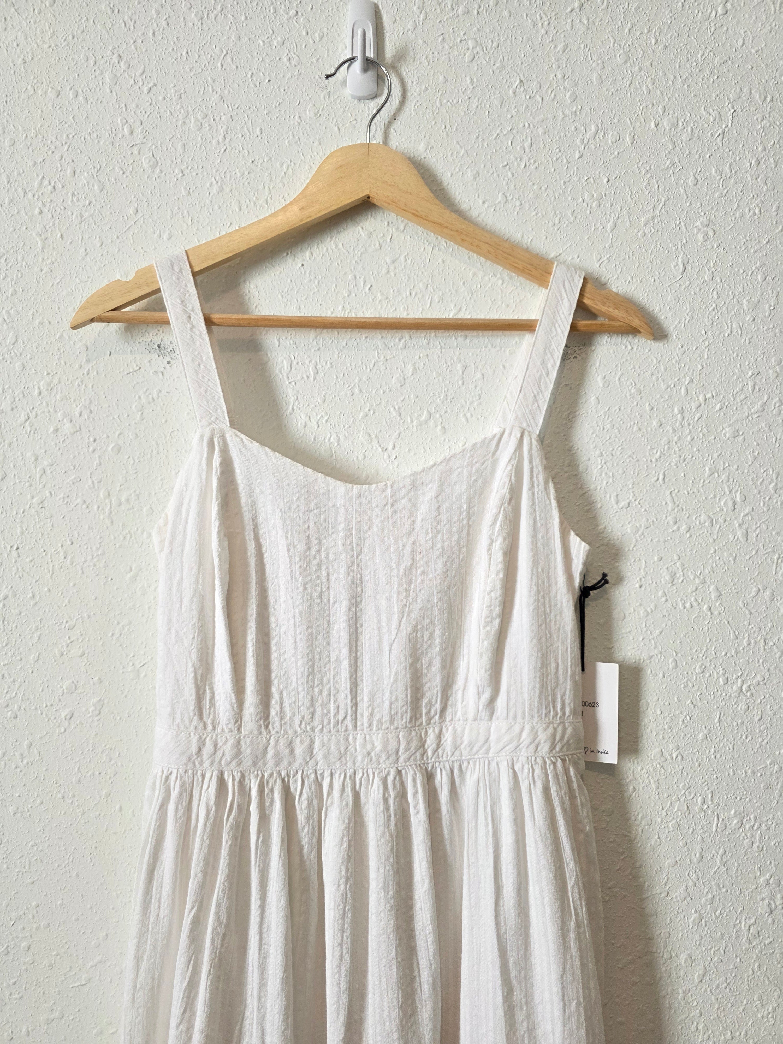 NEW White Tiered Midi Dress (M)