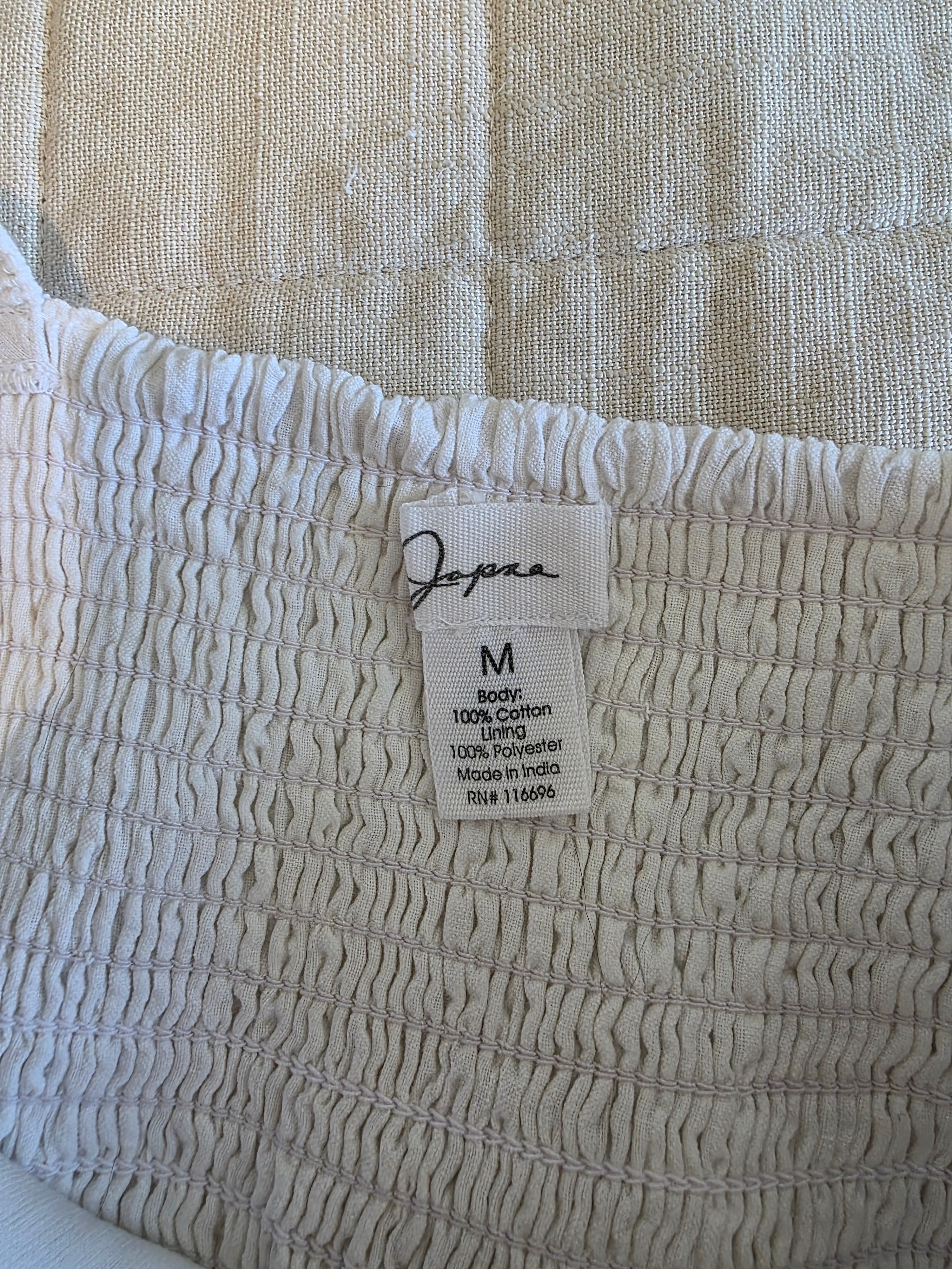 NEW White Tiered Midi Dress (M)