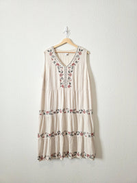 J.Jill Floral Embroidered Midi Dress (XL)
