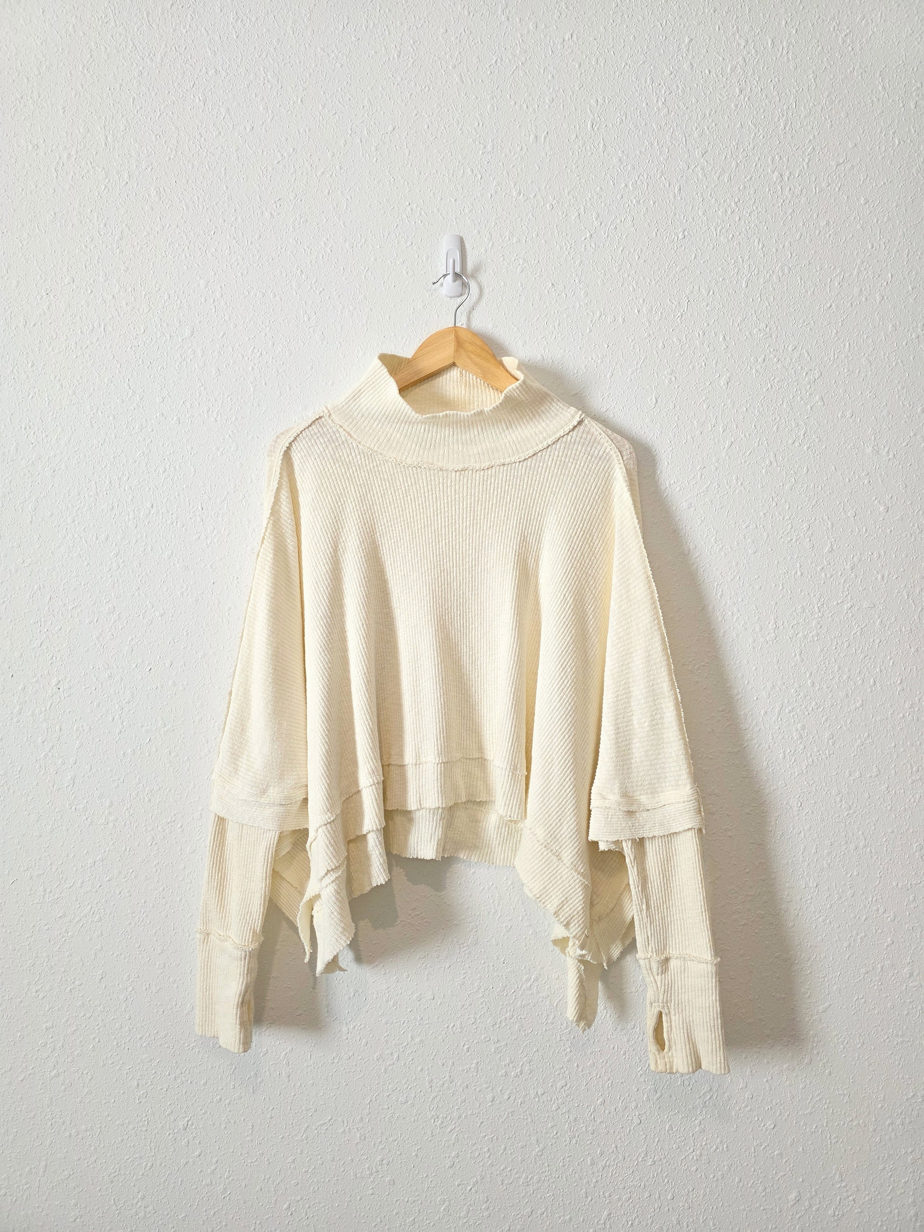 Free People Oversized Thermal Top (XS)