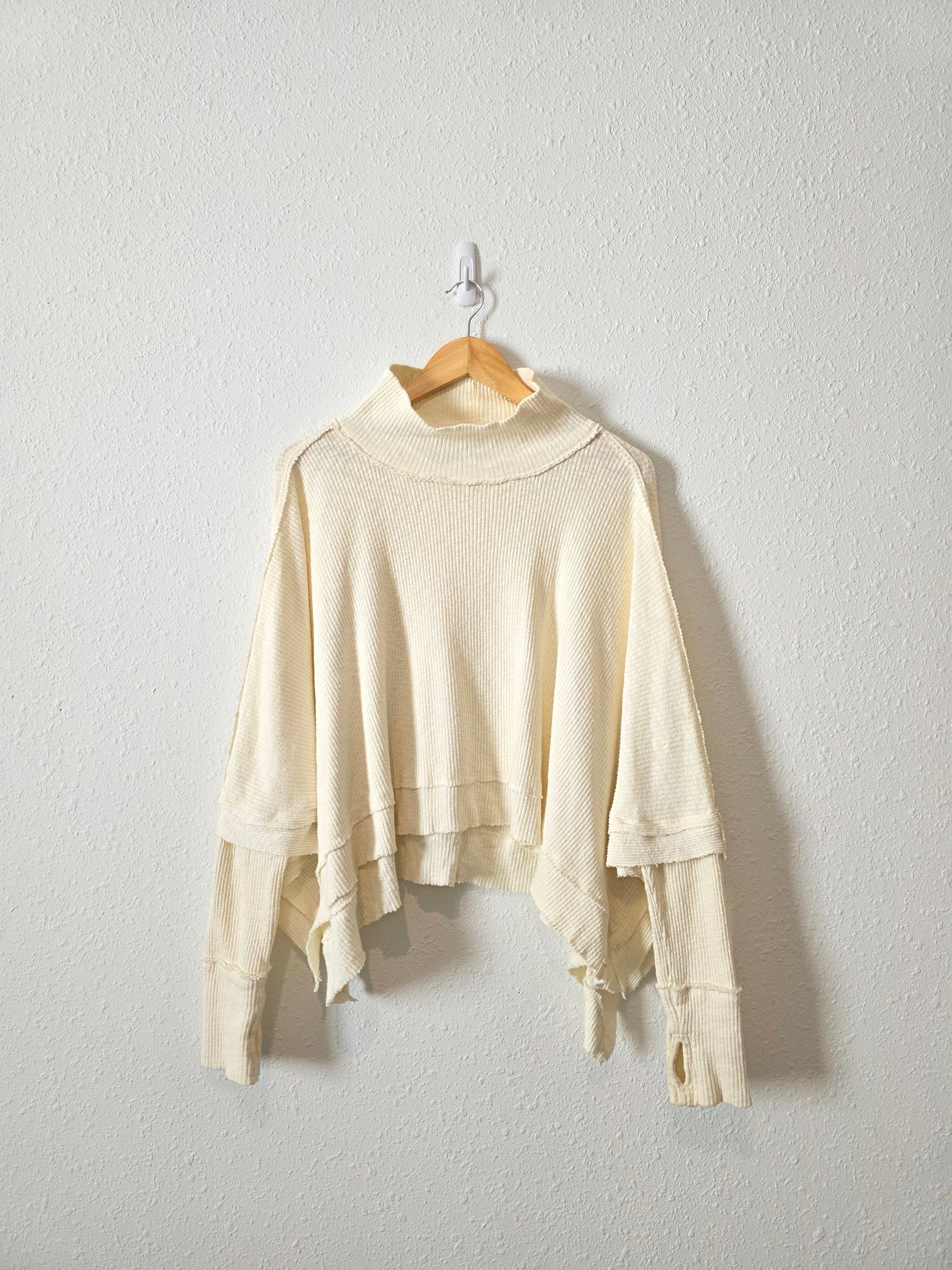 Free People Oversized Thermal Top (XS)