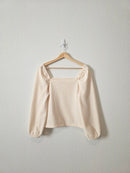Madewell Puff Sleeve Textured Top (S)