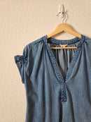 Anthropologie Pilcro Denim V Neck Top (XS)