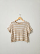 Ghanda Striped Boxy Knit Tee (M)