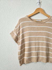 Ghanda Striped Boxy Knit Tee (M)