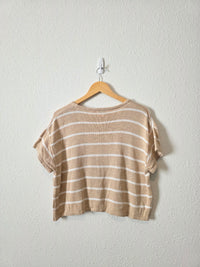 Ghanda Striped Boxy Knit Tee (M)