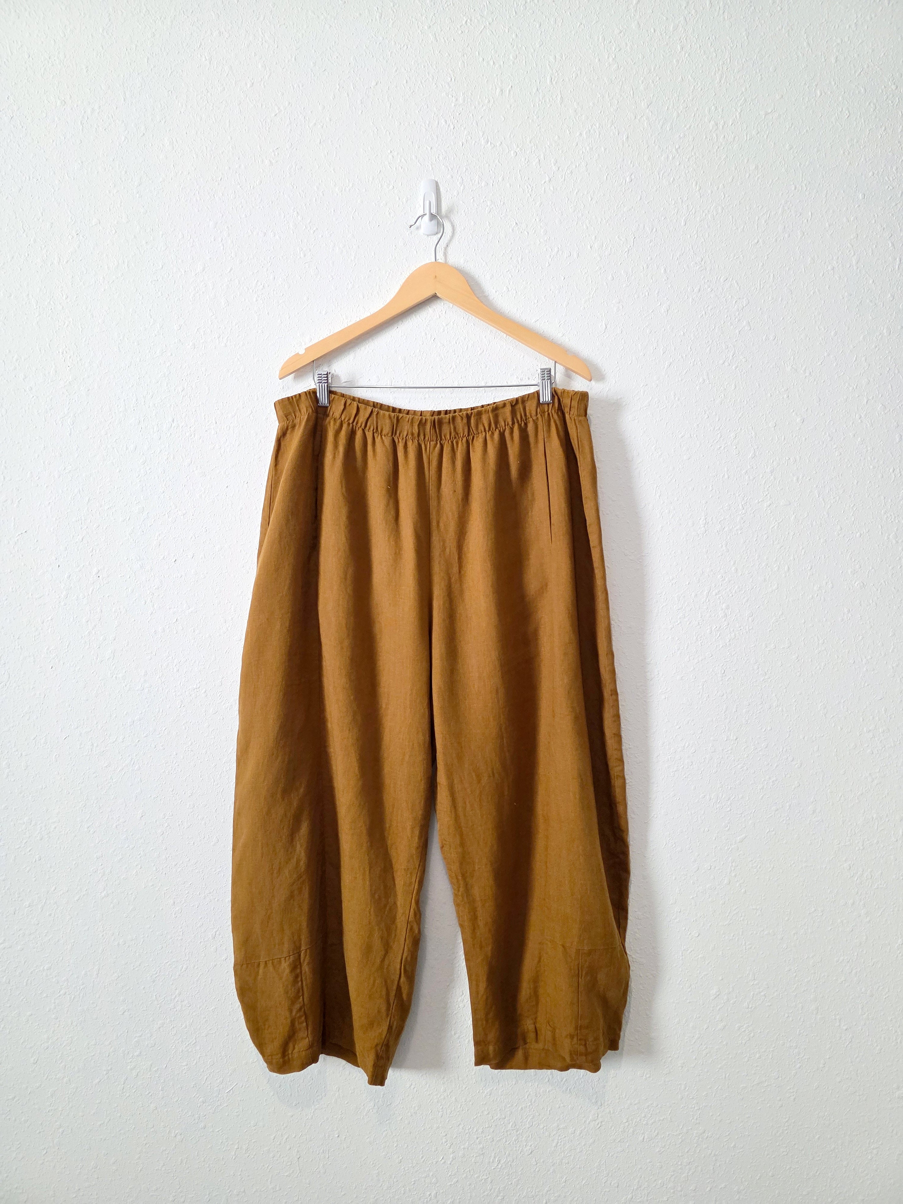 Lisa Bayne Barrel Linen Pants (XL)