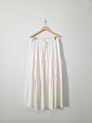 NEW Ivory Tiered Maxi Skirt (XL)