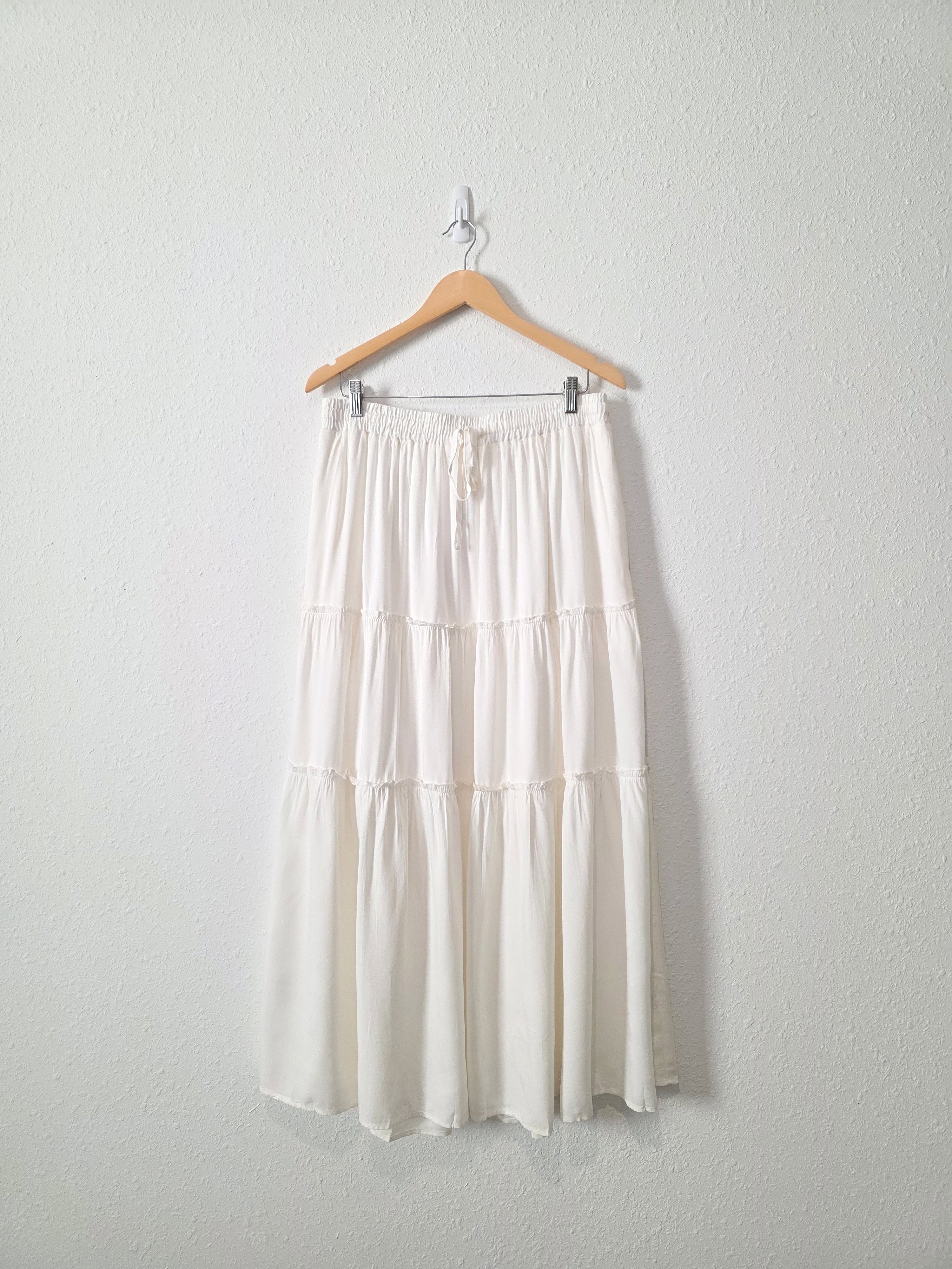 NEW Ivory Tiered Maxi Skirt (XL)