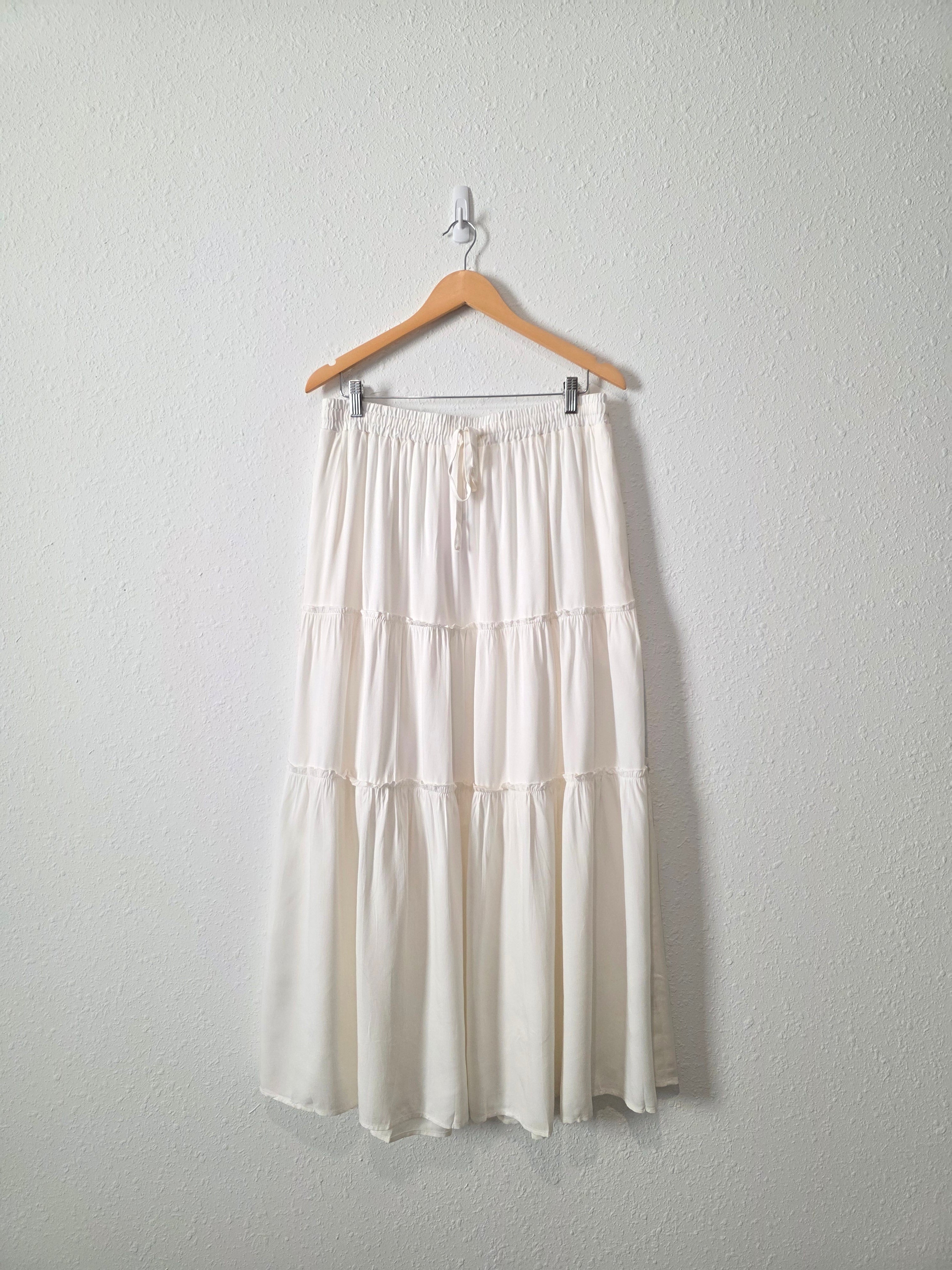 NEW Ivory Tiered Maxi Skirt (XL)