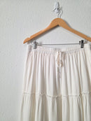 NEW Ivory Tiered Maxi Skirt (XL)