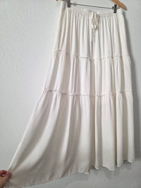 NEW Ivory Tiered Maxi Skirt (XL)