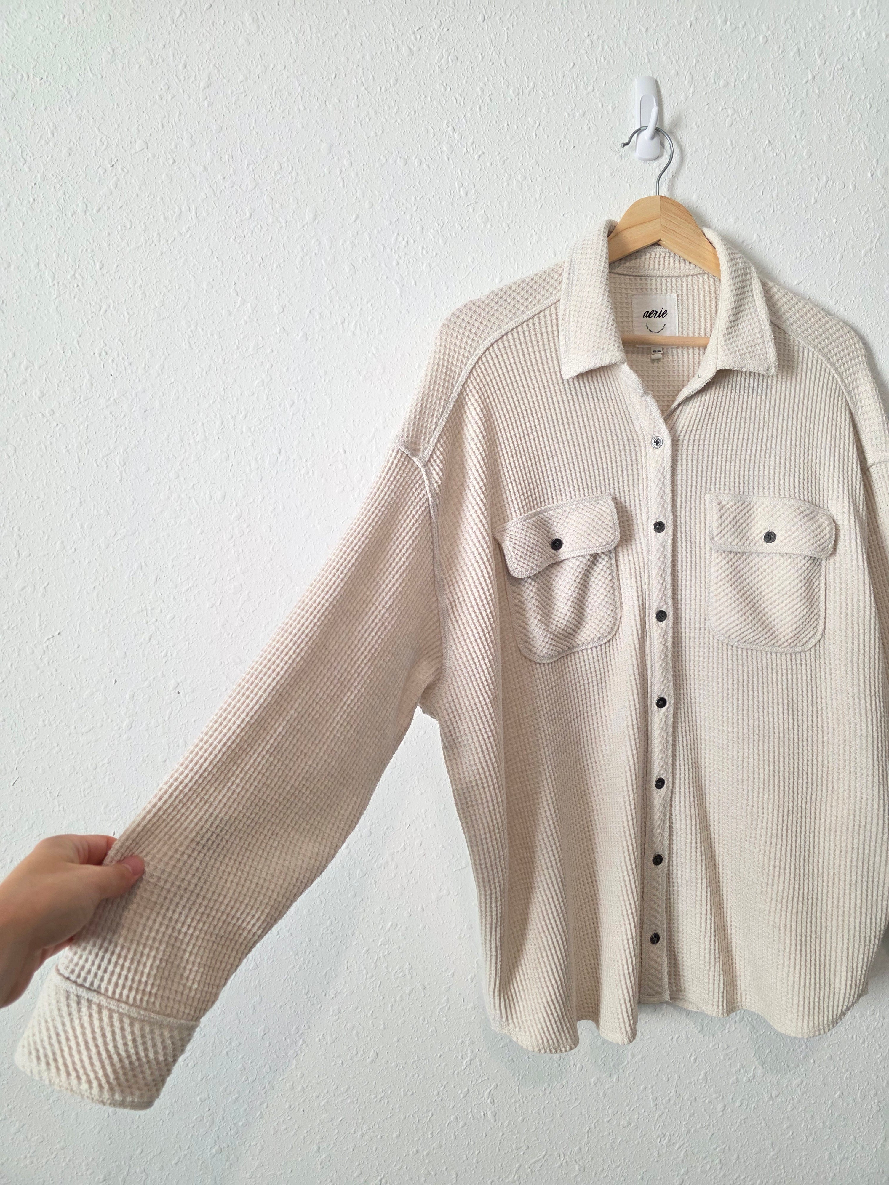 Aerie Oversized Waffle Jacket (XS)