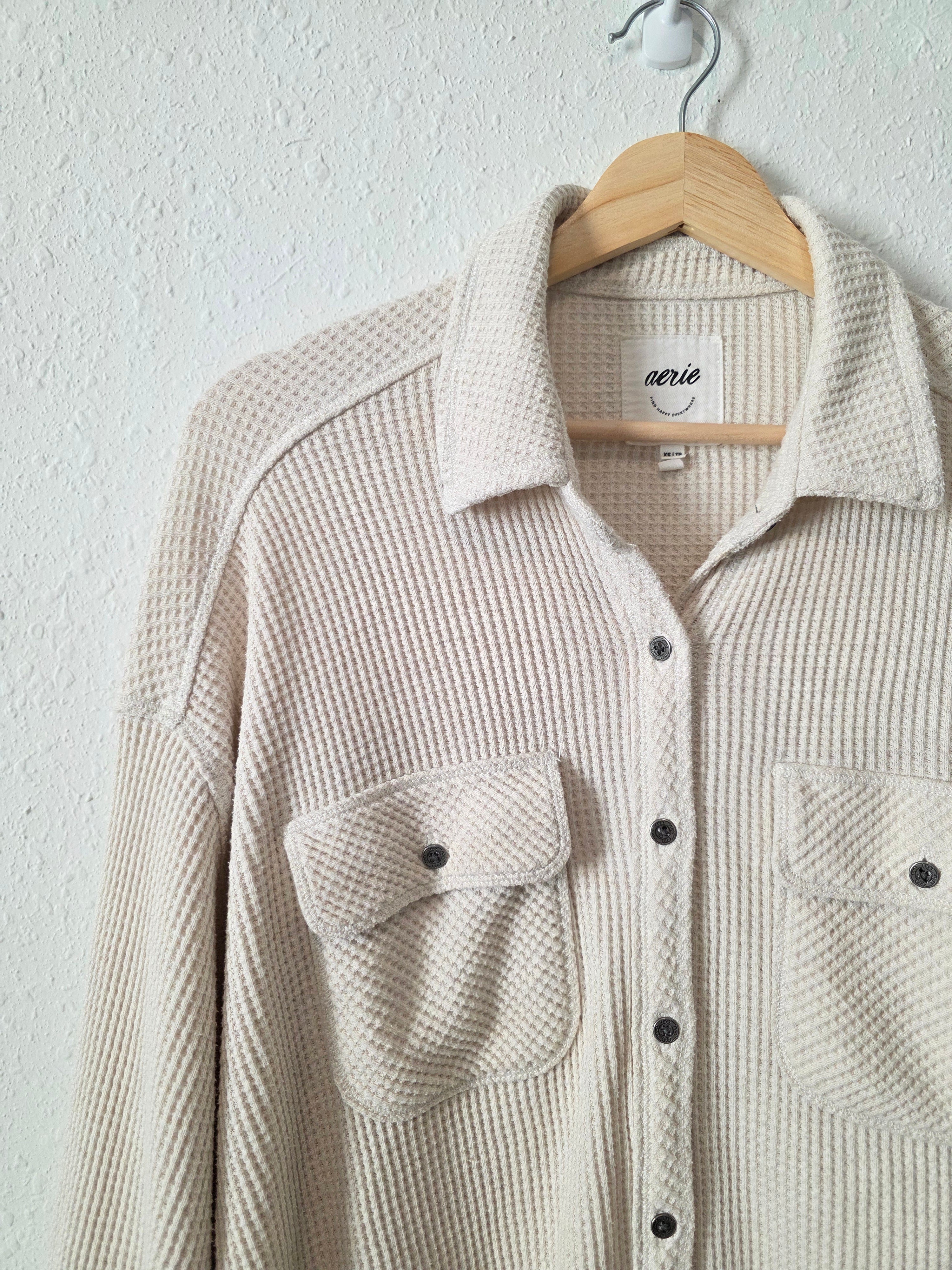 Aerie Oversized Waffle Jacket (XS)