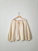 Cotton Gauze Puff Sleeve Top (M)