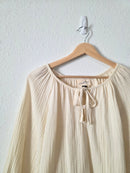 Cotton Gauze Puff Sleeve Top (M)