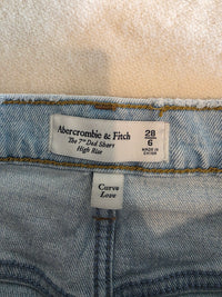 Abercrombie Light Wash Dad Shorts (28/6)