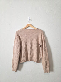 Hem & Thread Checkered Sweater (S)