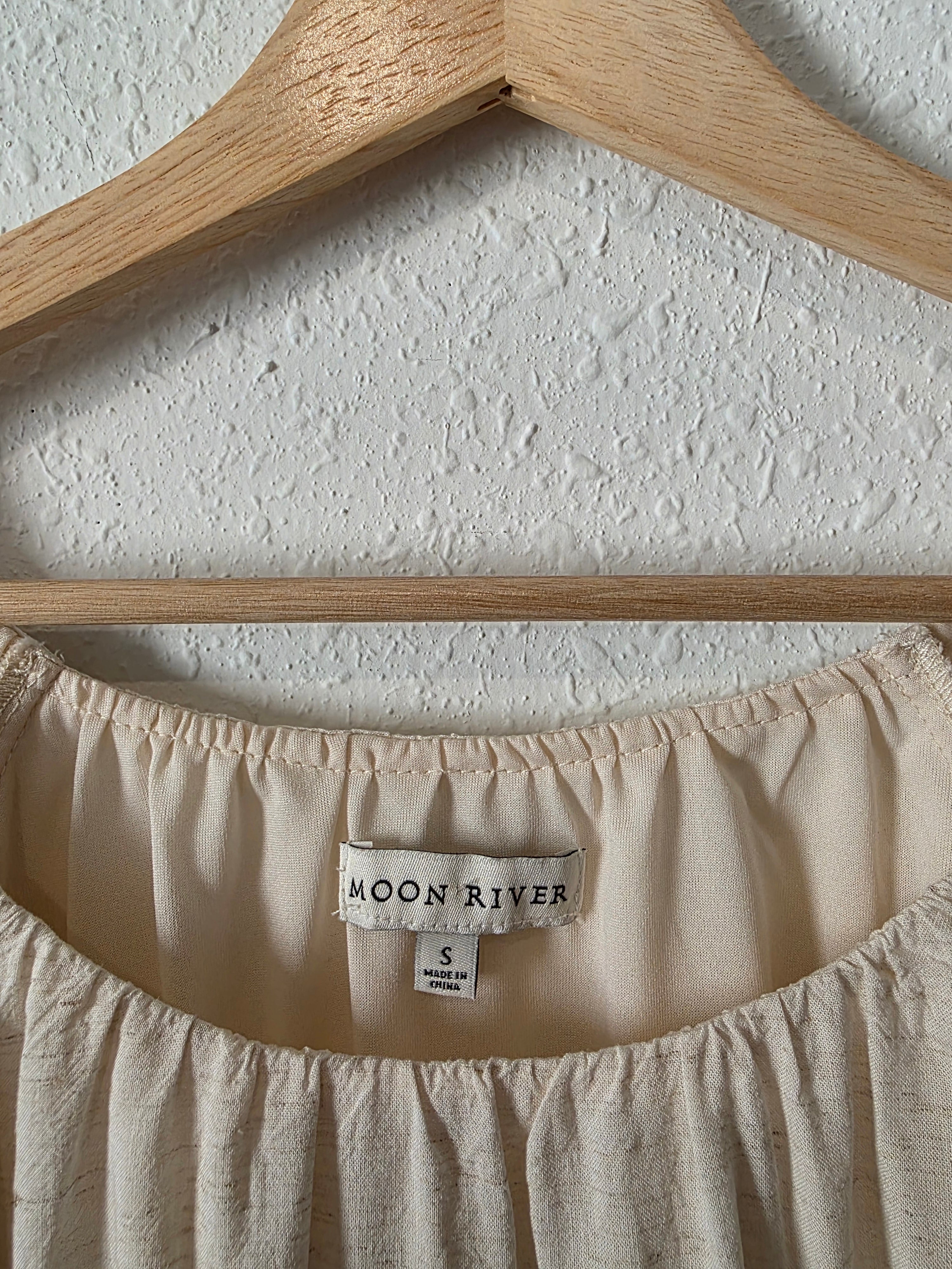 Moon River Linen Blend Top (S)